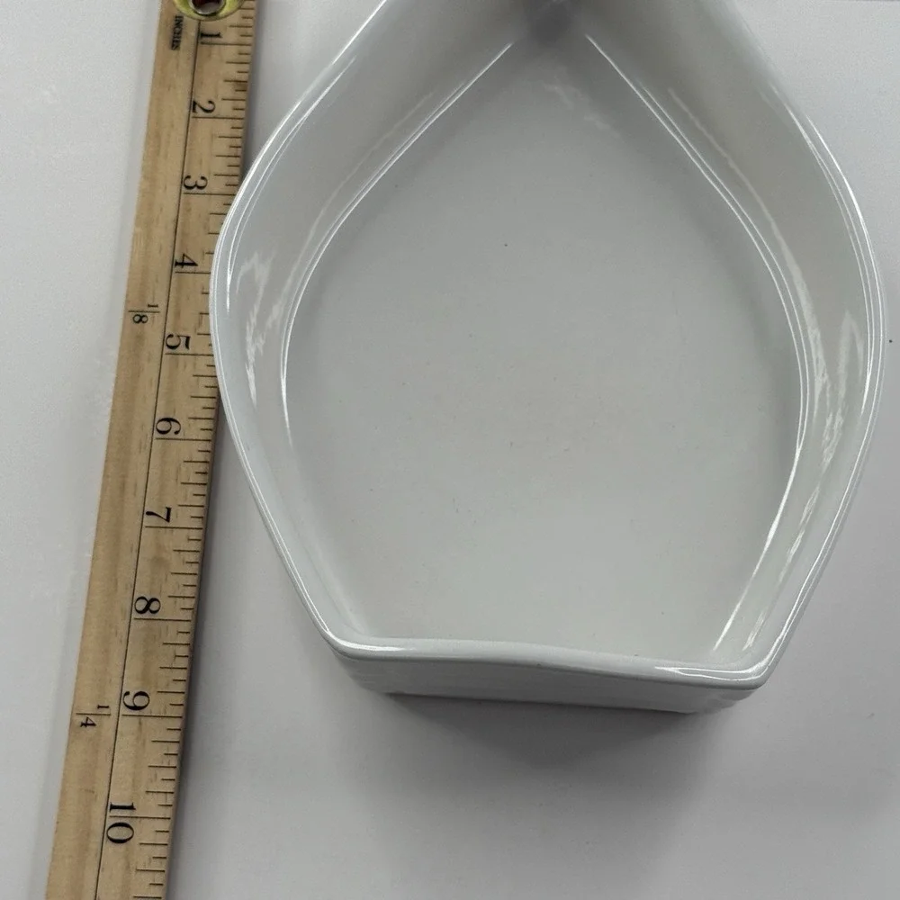 Deltis Made in Portugal White Boat Shape Stoneware Bowl